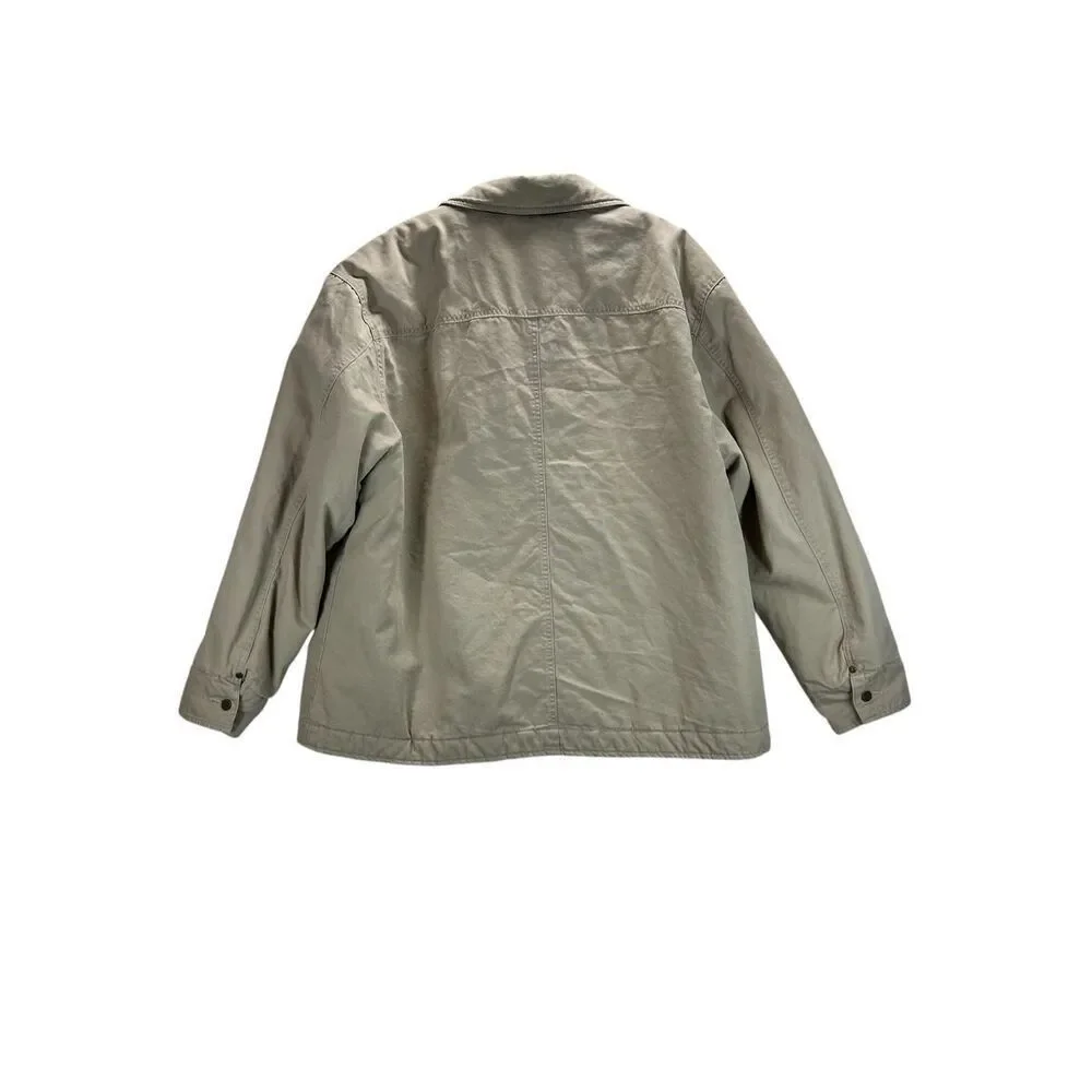 Mossimo Tan Quilted Jacket XL Corduroy Collar Workwear Chore Barn Utility Coat